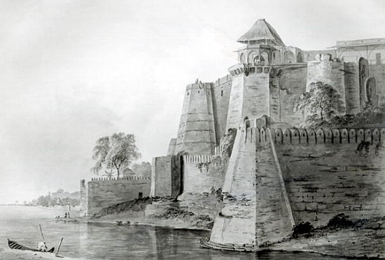 Fort on the Yamuna River, India (pencil & w/c on paper) from William Orme