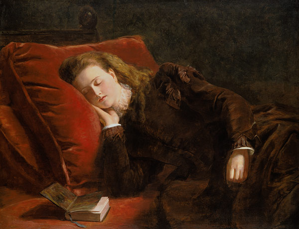 Beim Lesen eingeschlafen from William Powel Frith