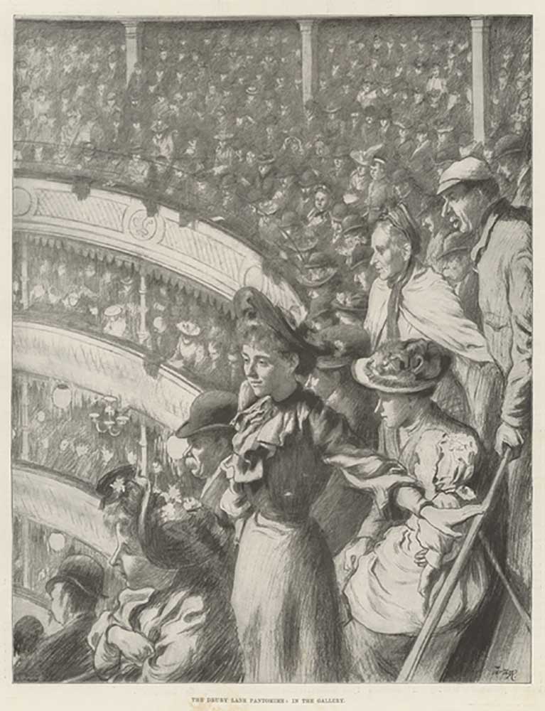 Die Drury Lane Pantomime in der Galerie from William Russell