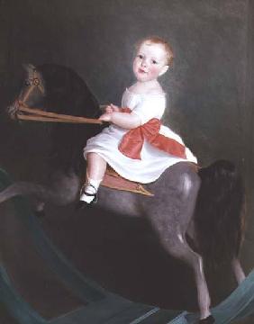 Master James Watts on a Rocking Horse