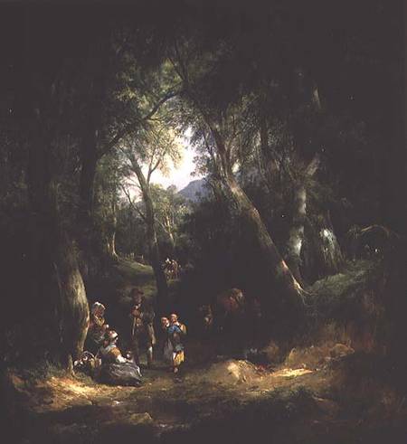 Gypsy Encampment in the New Forest from William Snr. Shayer