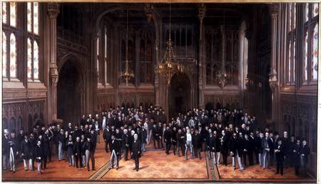Members' Lobby, Houses of Parliament from William u. Henry Barraud