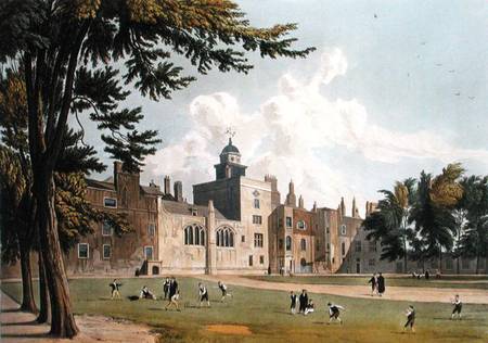 Charter House from the Play Ground, from 'History of Charter House', part of Ackermann's 'History of from William Westall