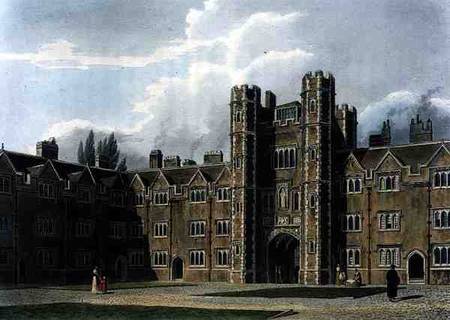 The Second Court of St. John's College, Cambridge, from 'The History of Cambridge', engraved by Jose from William Westall