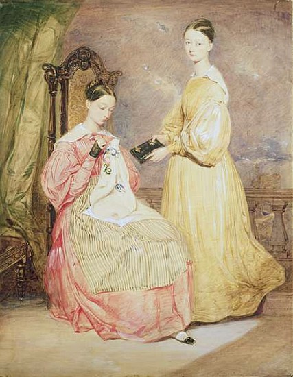 Portrait of Florence Nightingale (1820-1910) and her sister, Frances Partenope (d.1890) Lady Verney from William White