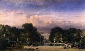 The Tuileries Gardens, with the Arc de Triomphe in the Distance