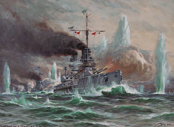 Die Seeschlacht vor dem Skagerrak am 31.Mai 1916 Entstanden from Willy Stöwer