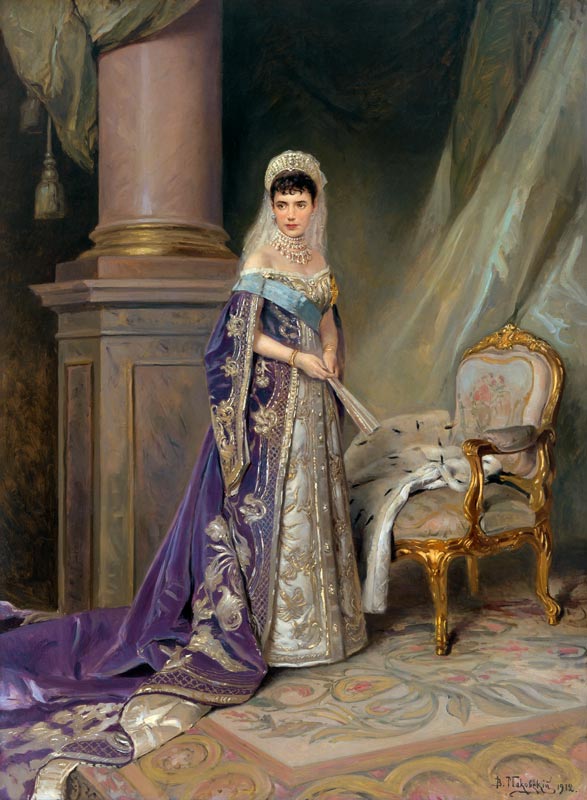 Portrait of Empress Maria Feodorovna, Princess Dagmar of Denmark (1847-1928) from Wladimir Jegorowitsch Makowski