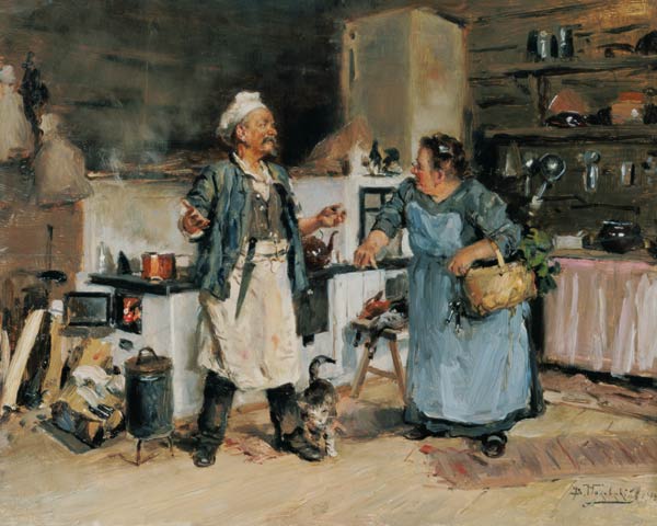 Quarrel in the kitchen from Wladimir Jegorowitsch Makowski