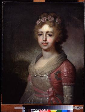 Portrait of Grand Duchess Alexandra Pavlovna (1783-1801), Daughter of Emperor Paul I