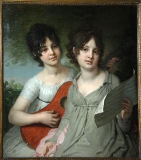 Portrait of Countesses Anna Gagarina and Varvara Gagarina