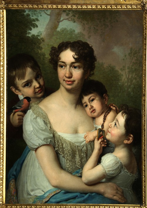 Portrait of Yelena Balashova with Children from Wladimir Lukitsch Borowikowski