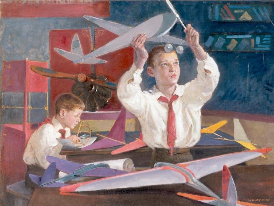 Junge Aerodynamiker-Pioniere from Boris Jeremejewitsch Wladimirski