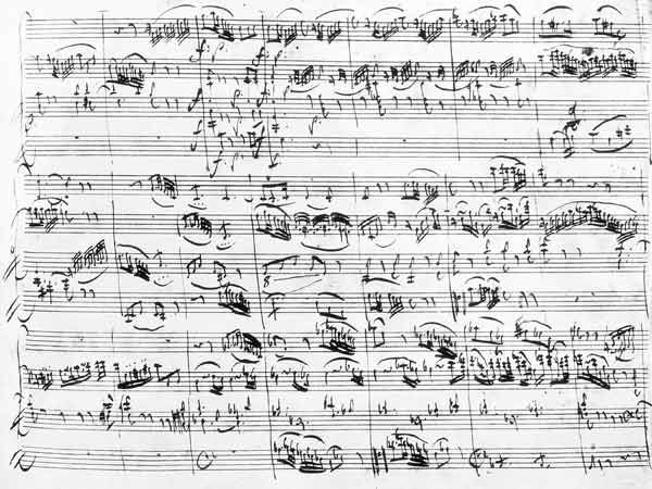 Trio in G major for violin, harpsichord and violoncello (K 496) 1786 (11th page) from Wolfgang Amadeus Mozart