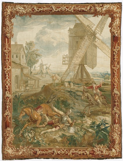 Don Quixote Fighting the Windmill from Workshop of Urbanus Leyniers and Daniel Leyniers II