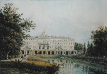 View of the Great Palace of Strelna near St. Petersburg from Yegor Yegorovich Meier