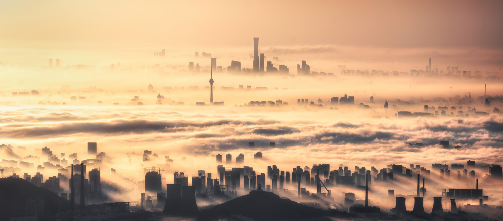 Das Wolkenmeer und der Sonnenaufgang in Peking from Yuan Cui
