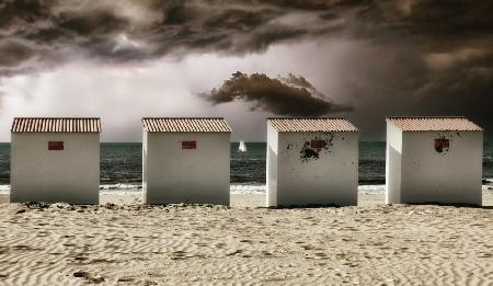 Gelassenheit am Meer nach einer Sandschlacht