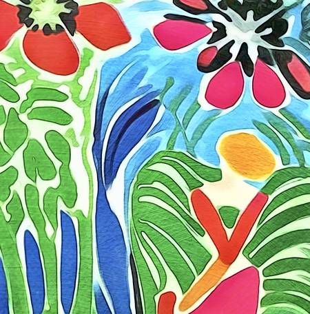 Im Blumengarten - Matisse inspired