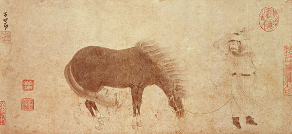 Horse and Groom in Winter from Zhao Mengfu Chao Meng-Fu or
