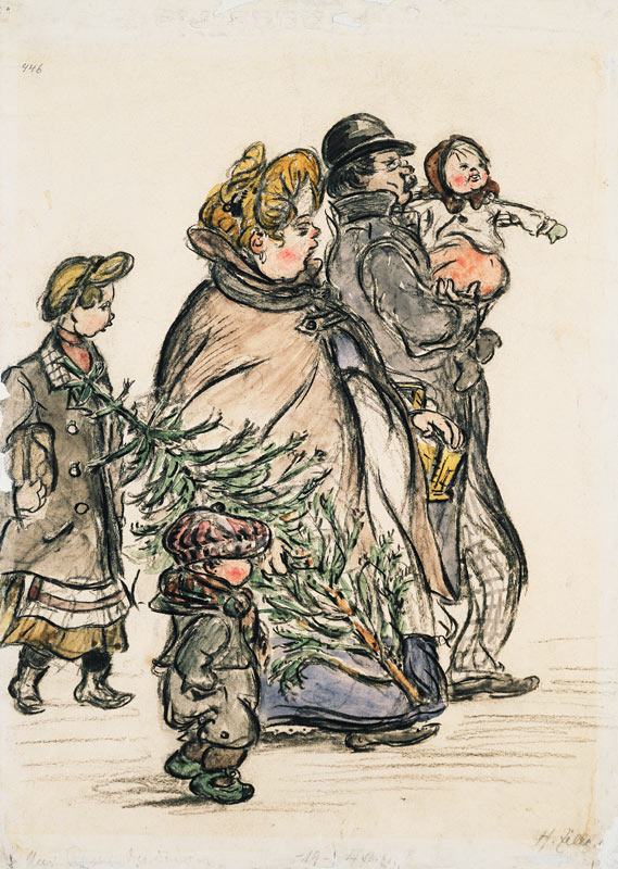 Weihnachtseinkäufe from Heinrich Zille